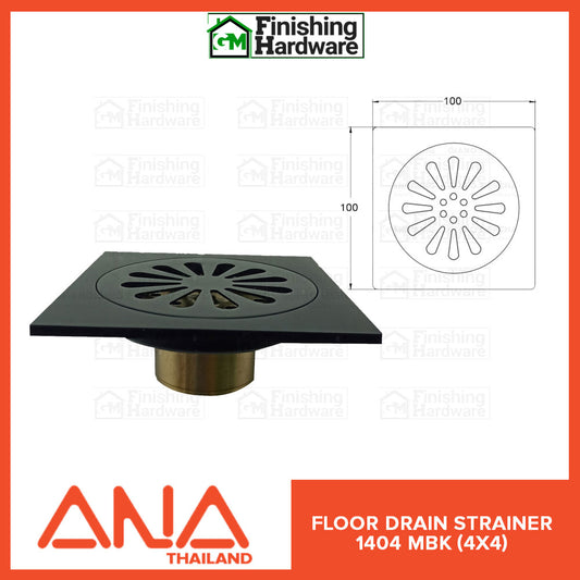 ANA Floor Drain Strainer 1404 MBK (4x4)