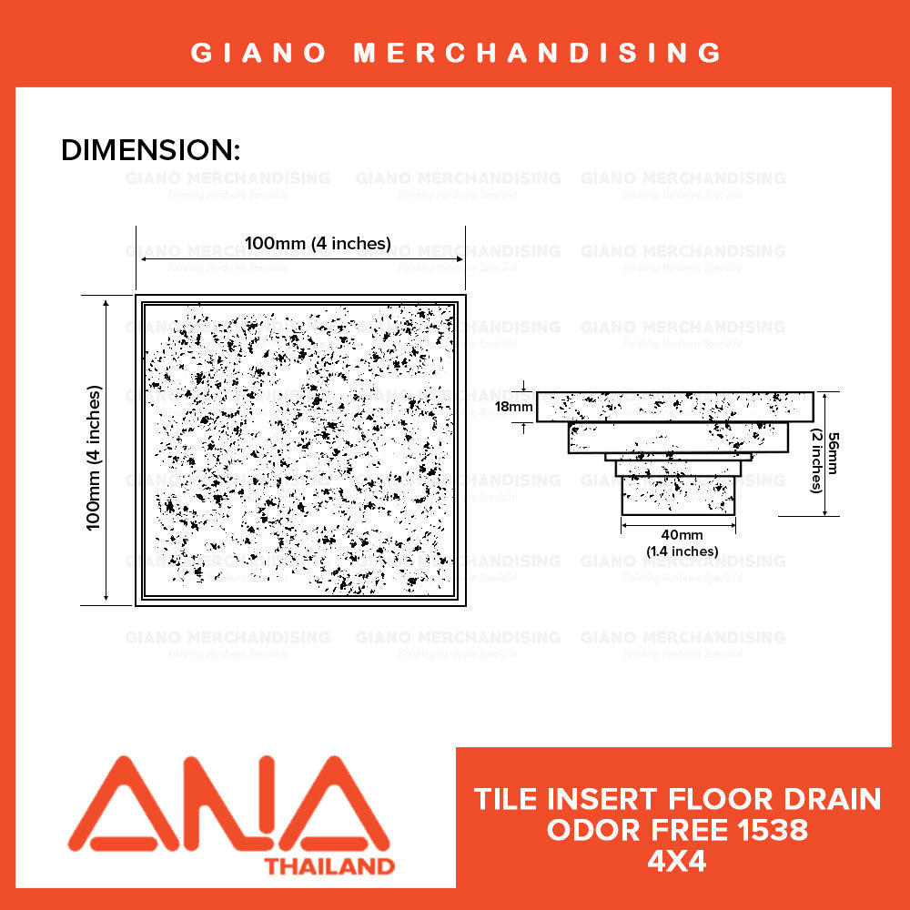 ANA Floor Drain Strainer 1538 (4x4)