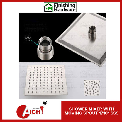 Aichi Exposed Rain Shower with Moving Spout Set 17101 SSS