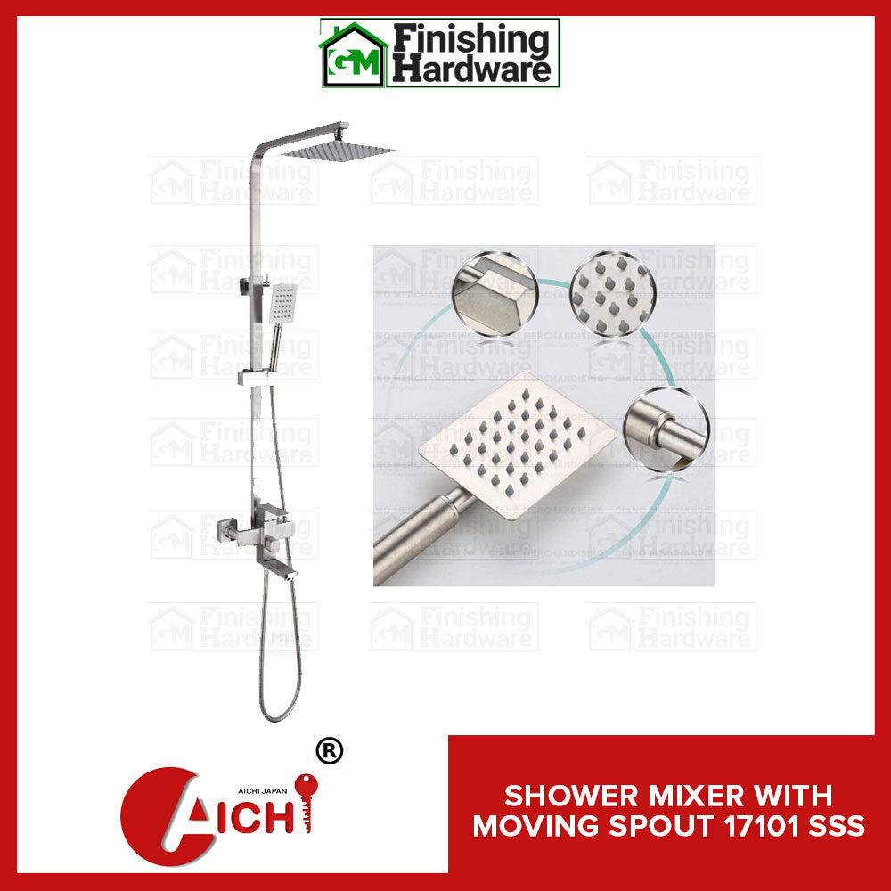 Aichi Exposed Rain Shower with Moving Spout Set 17101 SSS