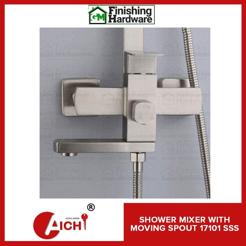 Aichi Exposed Rain Shower with Moving Spout Set 17101 SSS