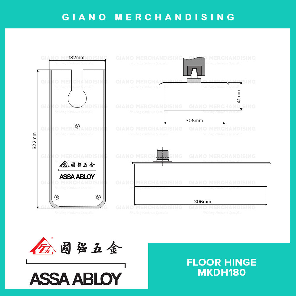 Assa Abloy Floor Hinge MKDH180