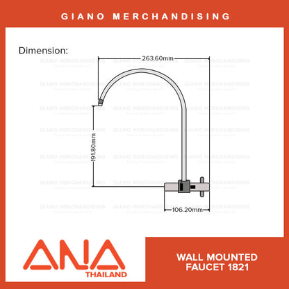 Ana Wall Mounted Faucet 1821