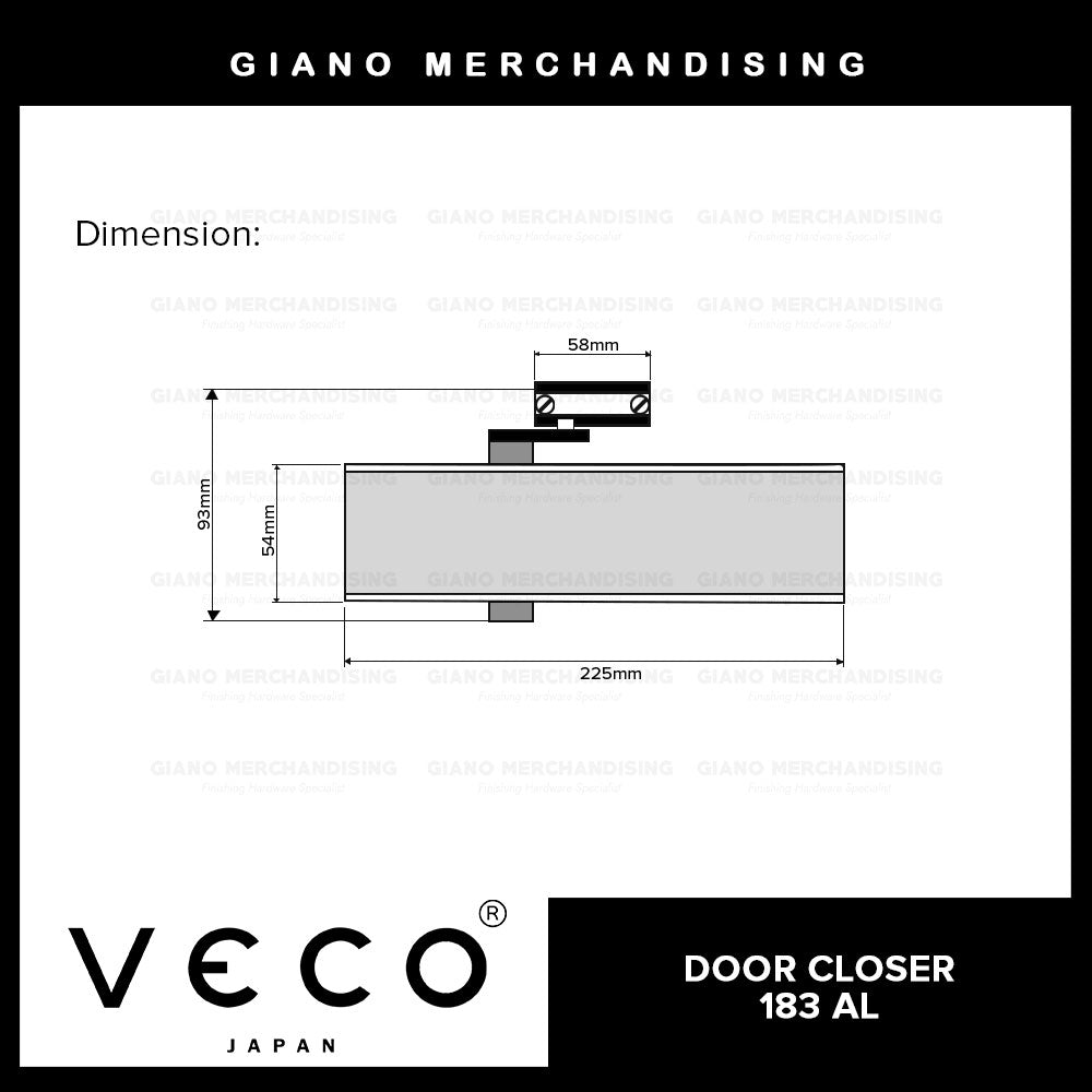 Veco Heavy Arm Type Door Closer 183 AL