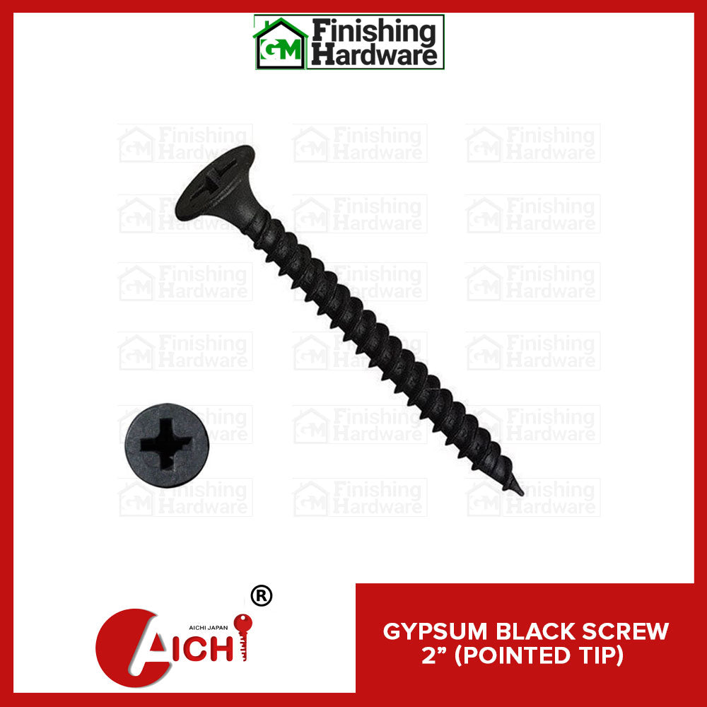 Gypsum Black Screw (Pointed Tip)