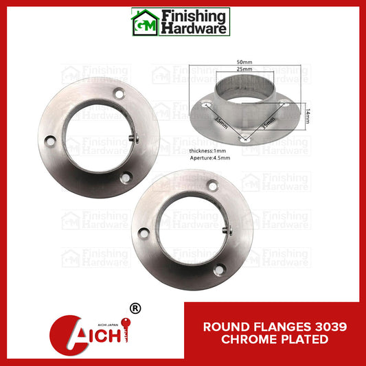 Round Flange 3039 CP (2pcs)