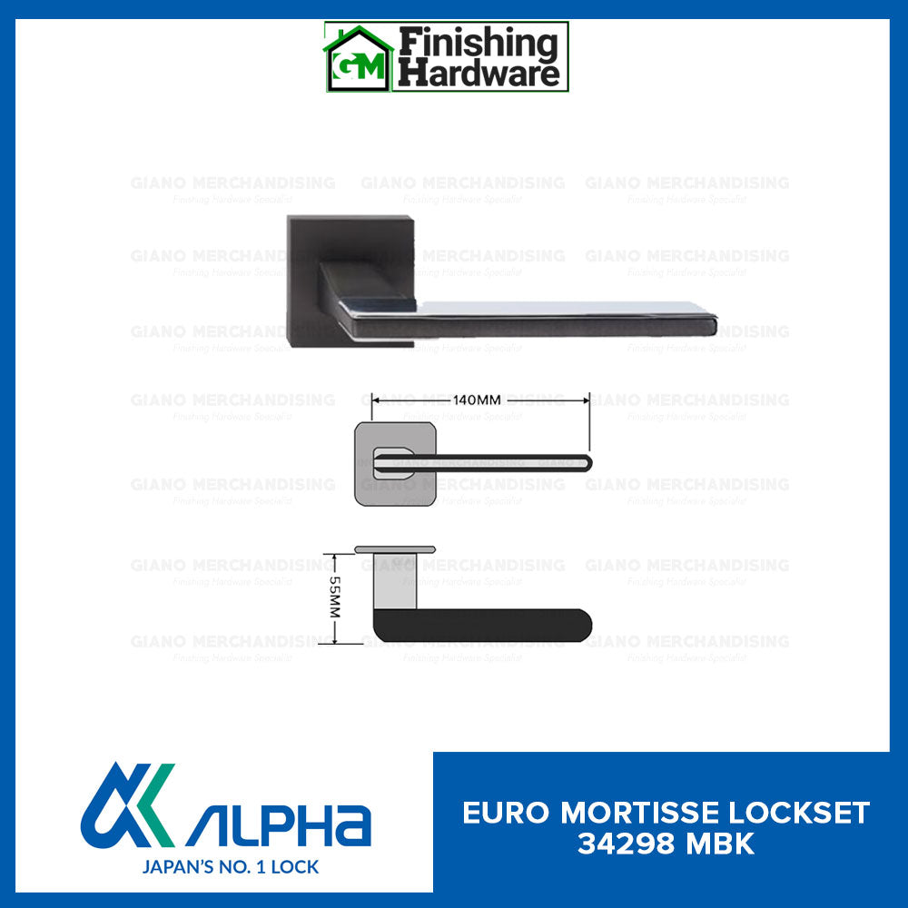 Alpha Euro Mortise Lockset 34298 ORB