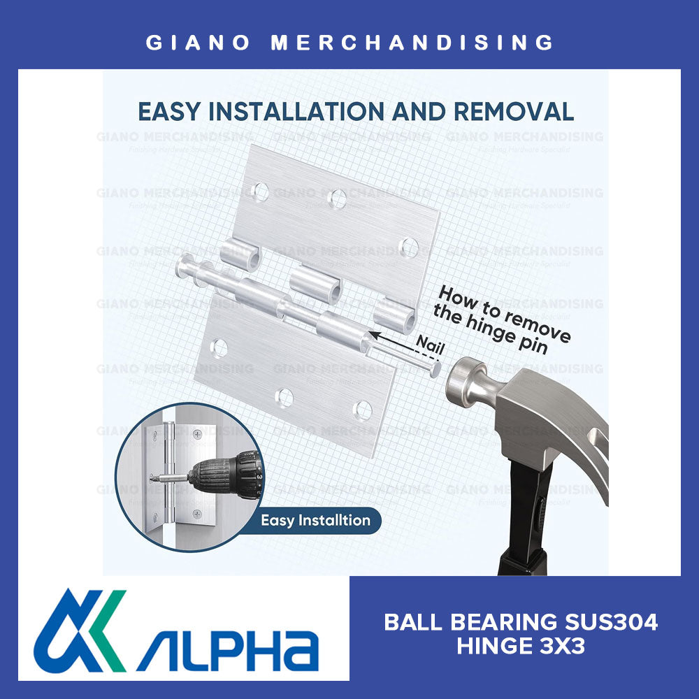 Alpha Ball Bearing Hinges (3x3x2.0mm)