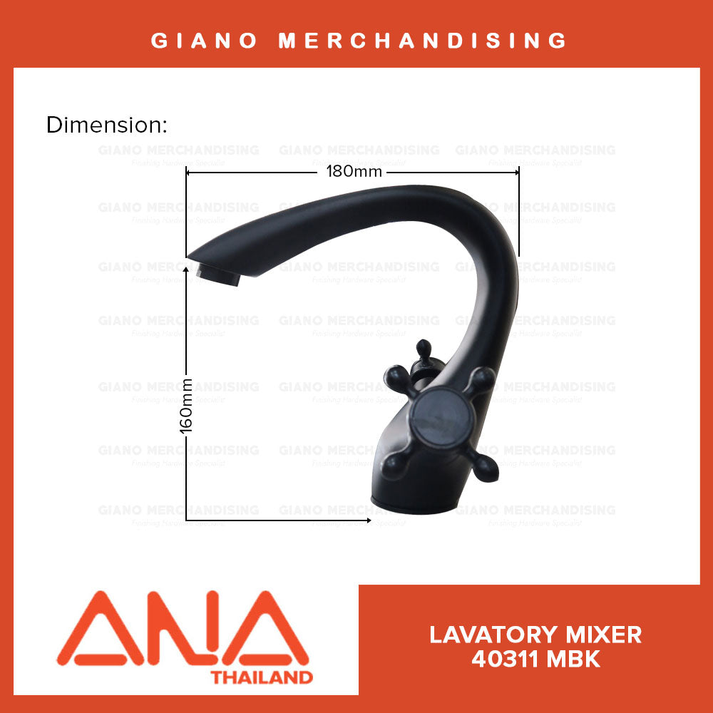 ANA Lavatory Mixer 40311 BK