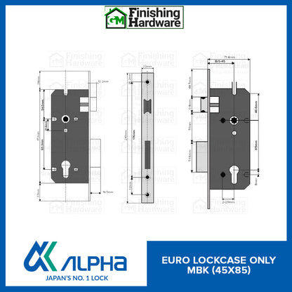 Alpha Mortisse Lockcase Only (45x85mm)