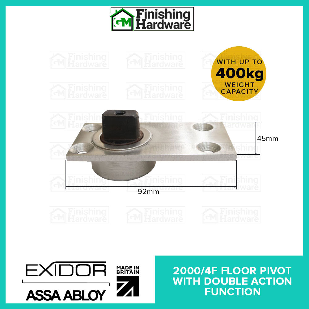 Exidor 2000/4F Floor Pivot Hinge with Double Action Function