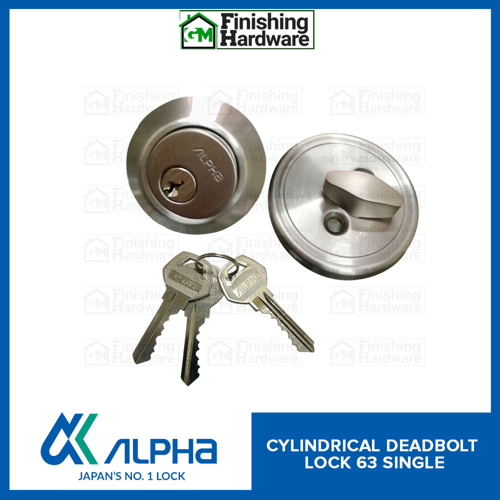 Alpha Cylindrical Deadbolt 63 Single