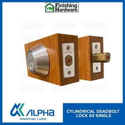 Alpha Cylindrical Deadbolt 63 Single