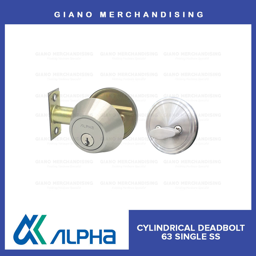 Alpha Cylindrical Deadbolt 63 Single