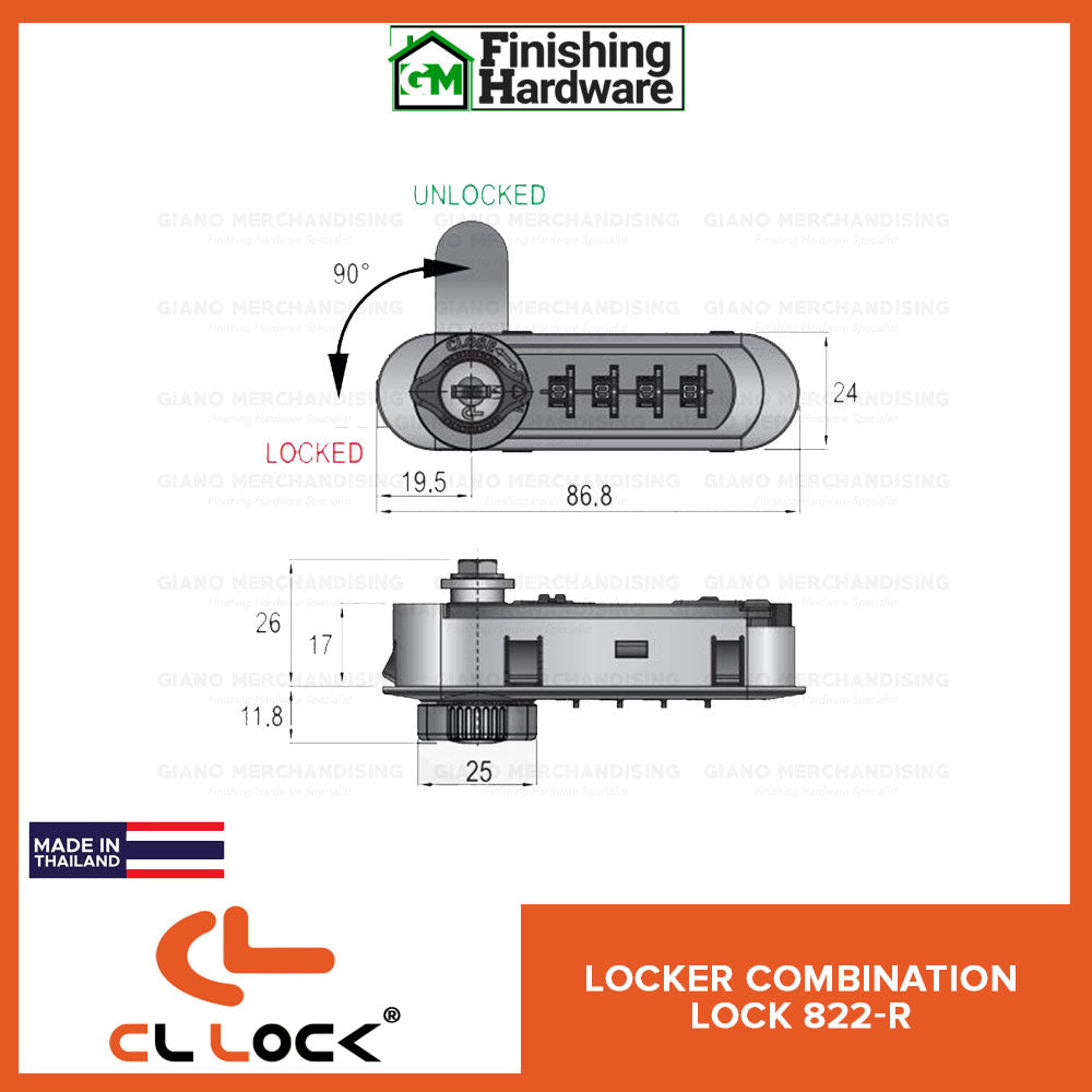 CyberLock Locker Lock 822-R