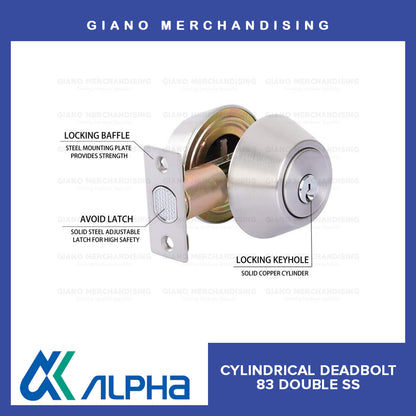 Alpha Cylindrical Deadbolt 83 Double