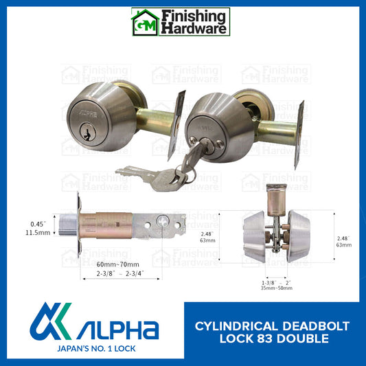 Alpha Cylindrical Deadbolt 83 Double