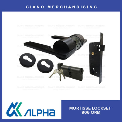 Alpha Mortisse Door Lockset 806 MBK