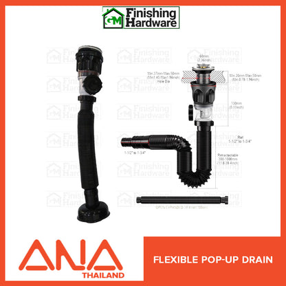 ANA Flexible Pop-Up drain