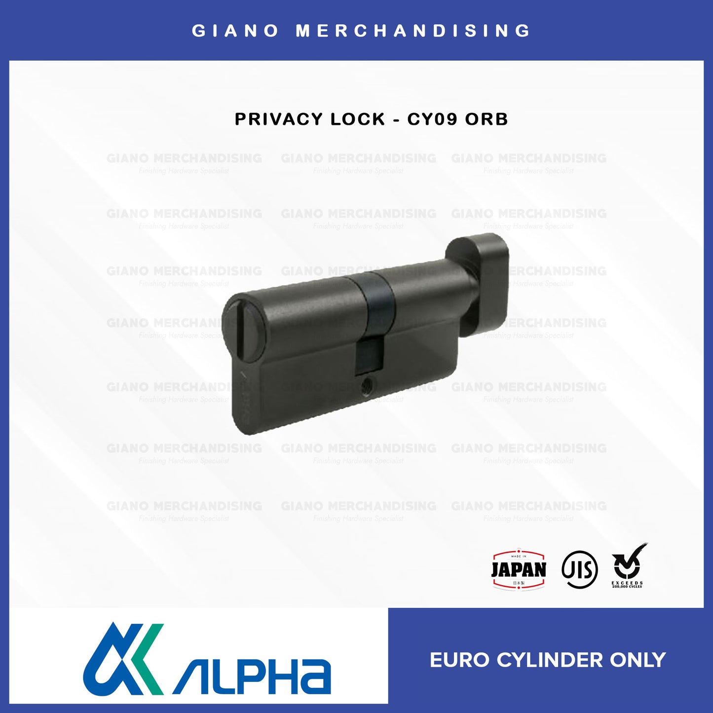 Euro Cylinder 70mm for Mortisse Lock