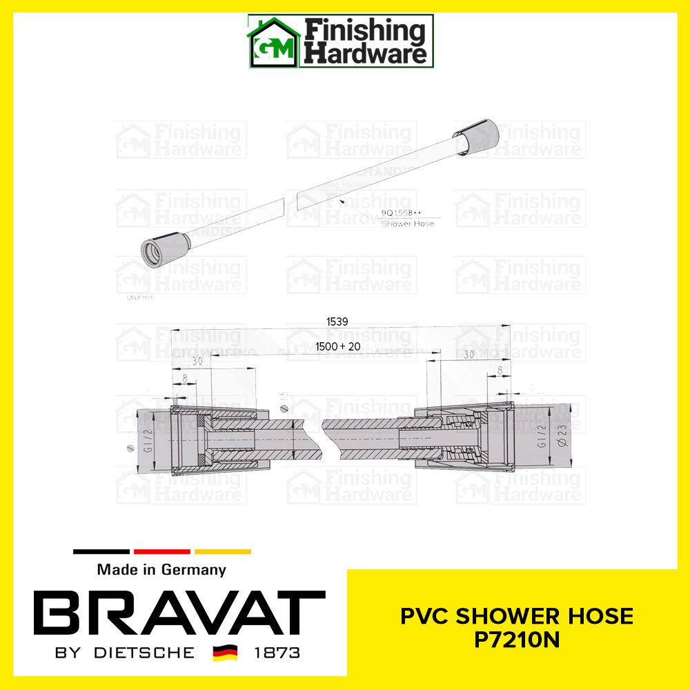 BRAVAT PVC Shower Hose P7210N