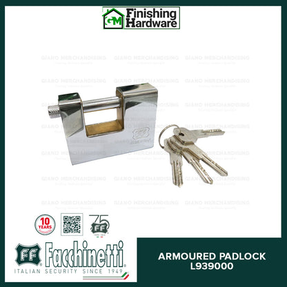 Facchinetti Armoured Padlock w/ 3mm Hardened Steel