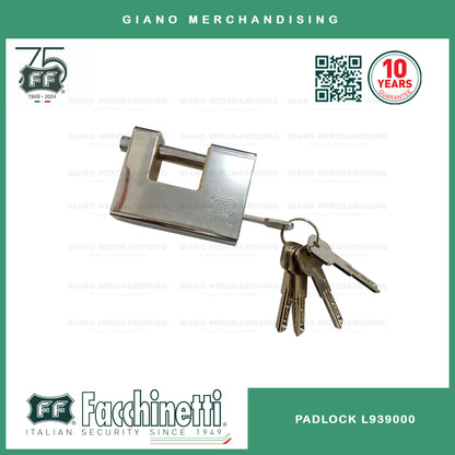 Facchinetti Armoured Padlock w/ 3mm Hardened Steel