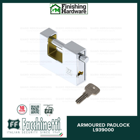 Facchinetti Armoured Padlock w/ 3mm Hardened Steel