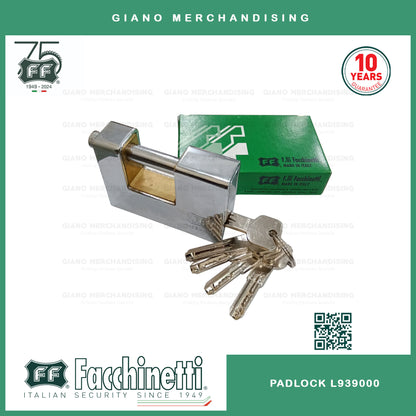 Facchinetti Armoured Padlock w/ 3mm Hardened Steel