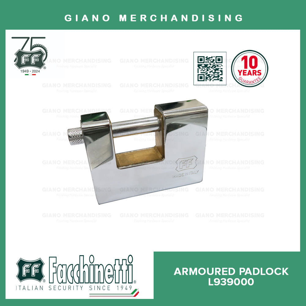 Facchinetti Armoured Padlock w/ 3mm Hardened Steel