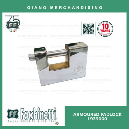 Facchinetti Armoured Padlock w/ 3mm Hardened Steel