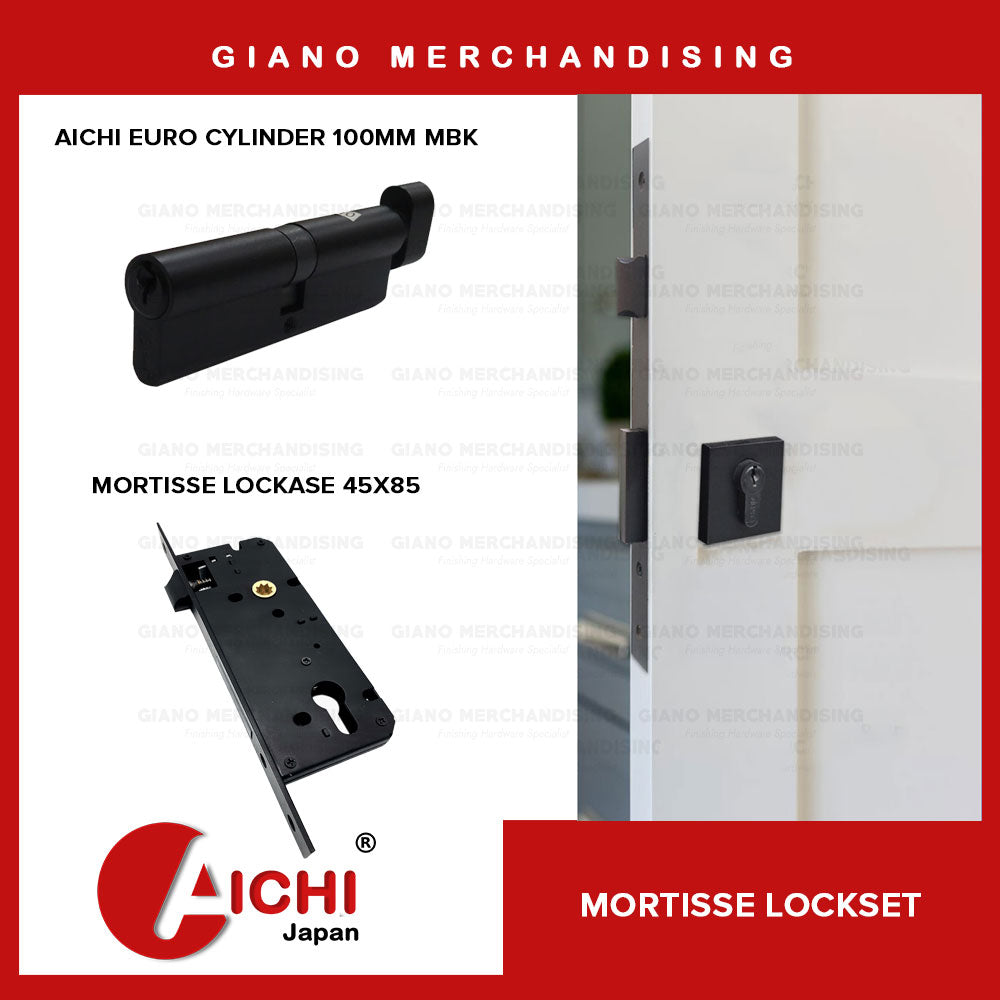 Alpha Lockset Only (Mortisse Lockcase + Cylinder + Escutcheon)