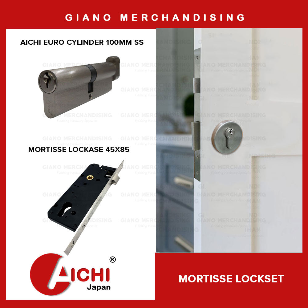 Alpha Lockset Only (Mortisse Lockcase + Cylinder + Escutcheon)