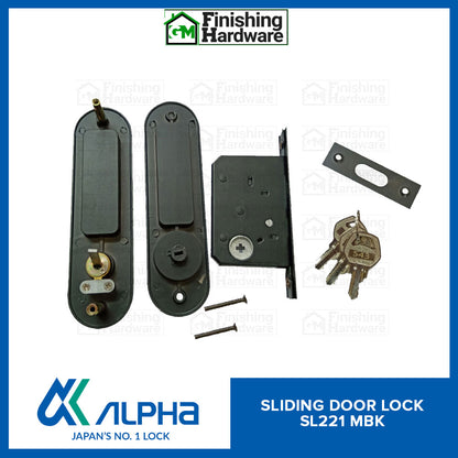 Alpha Sliding Door Lock Oval SL221