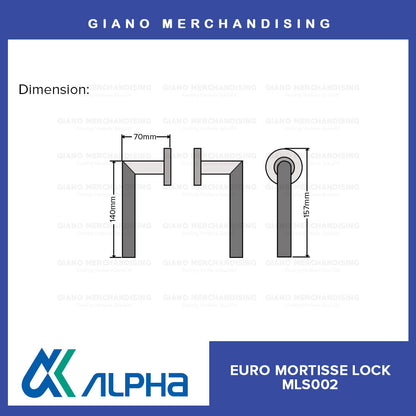 Alpha Euro Mortisse Door Lock MLS002