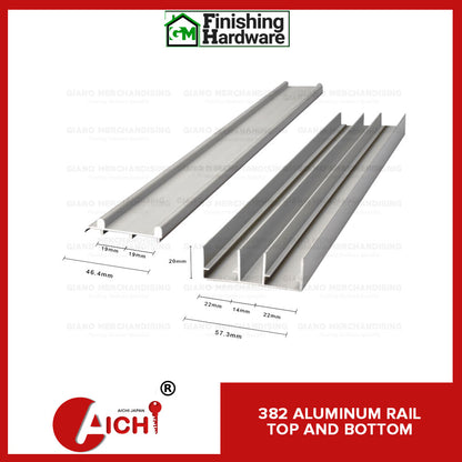 Top and Bottom Aluminum 382 Rail (3 Meters)