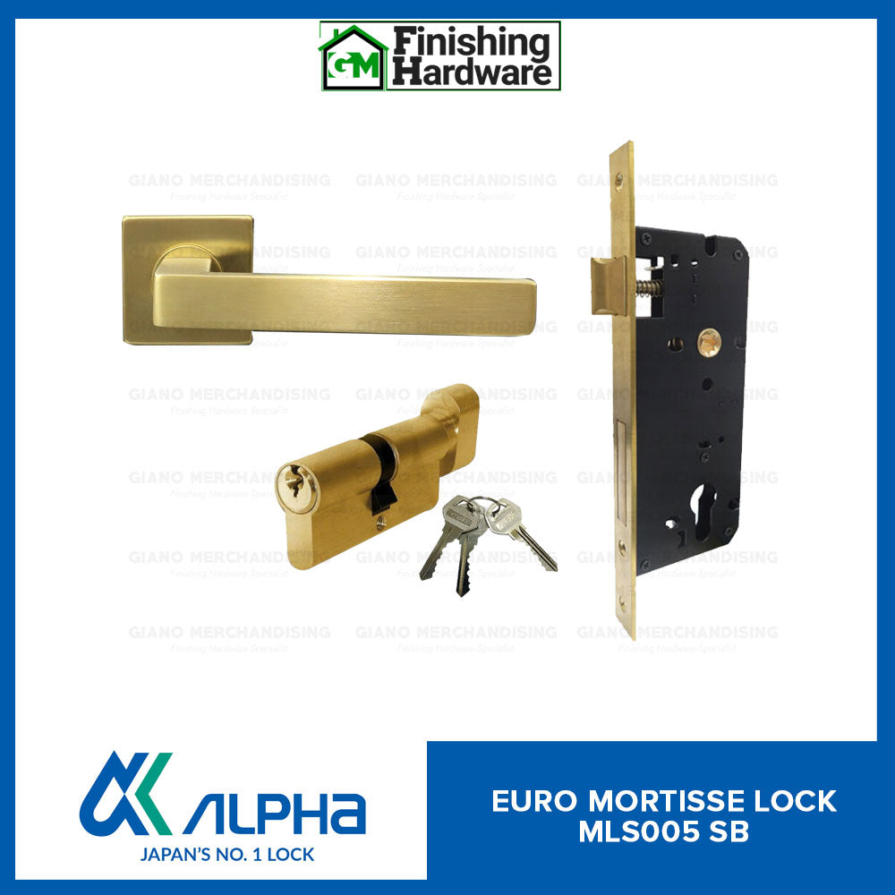 Alpha Euro Mortisse Door Lock MLS005 SB