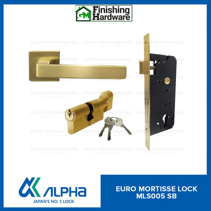 Alpha Euro Mortisse Door Lock MLS005 SB