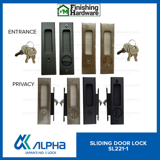 Alpha Sliding Door Lock Square