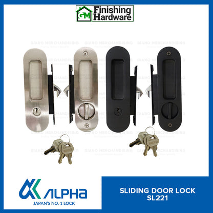 Alpha Sliding Door Lock Oval