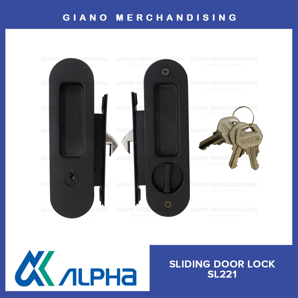 Alpha Sliding Door Lock Oval