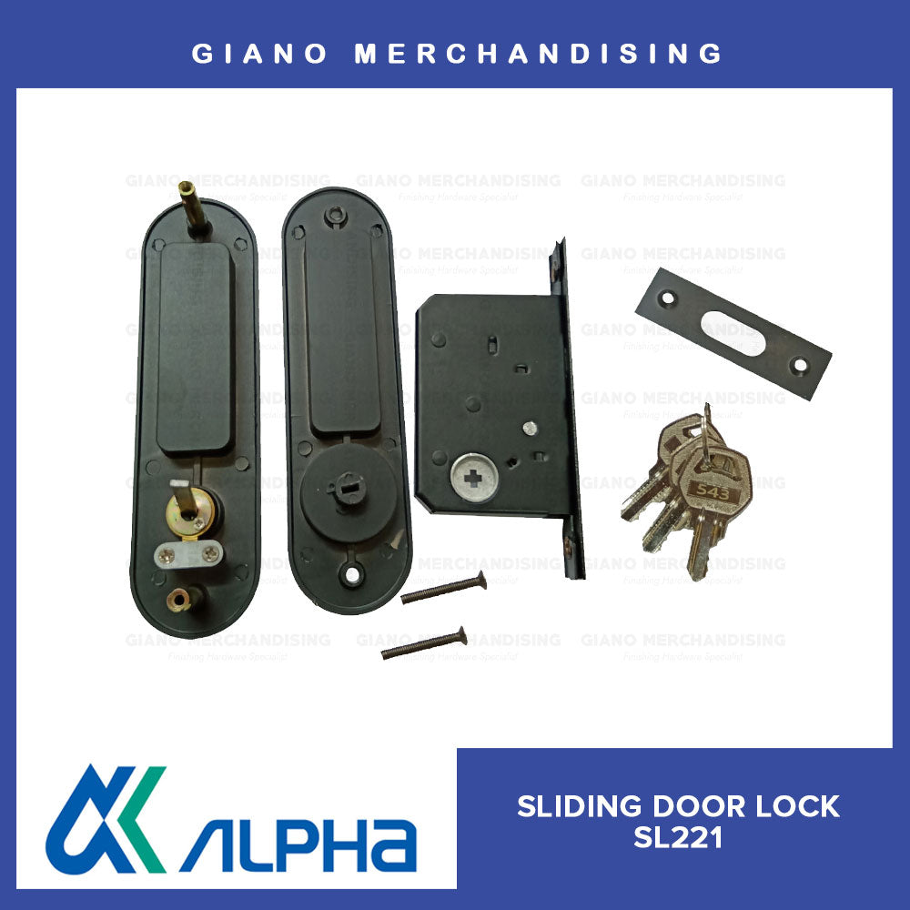 Alpha Sliding Door Lock Oval