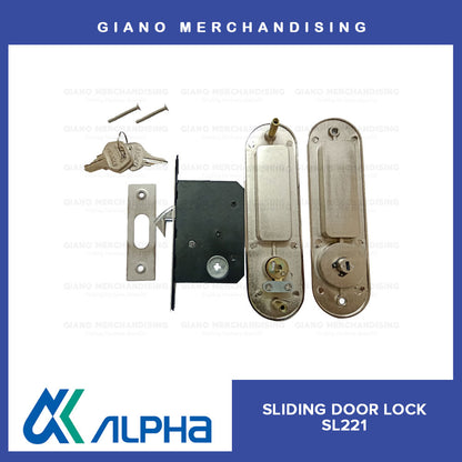 Alpha Sliding Door Lock Oval