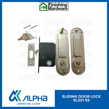 Alpha Sliding Door Lock Oval SL221