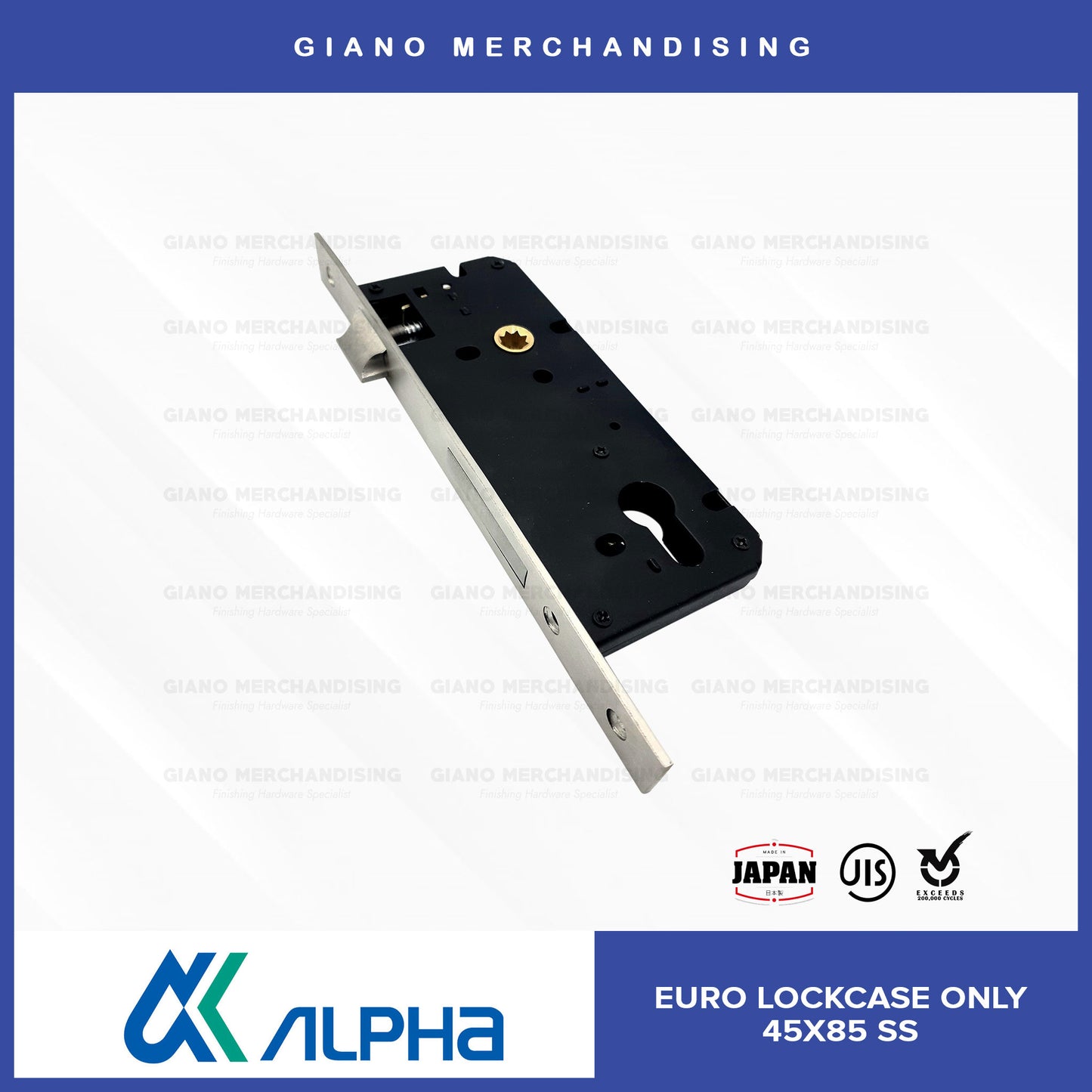 Alpha Lockset Only (Mortisse Lockcase + Cylinder + Escutcheon)