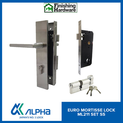 Alpha Euro Mortise Door Lock ML211