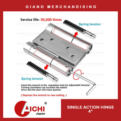 Single Action Hinge 4"