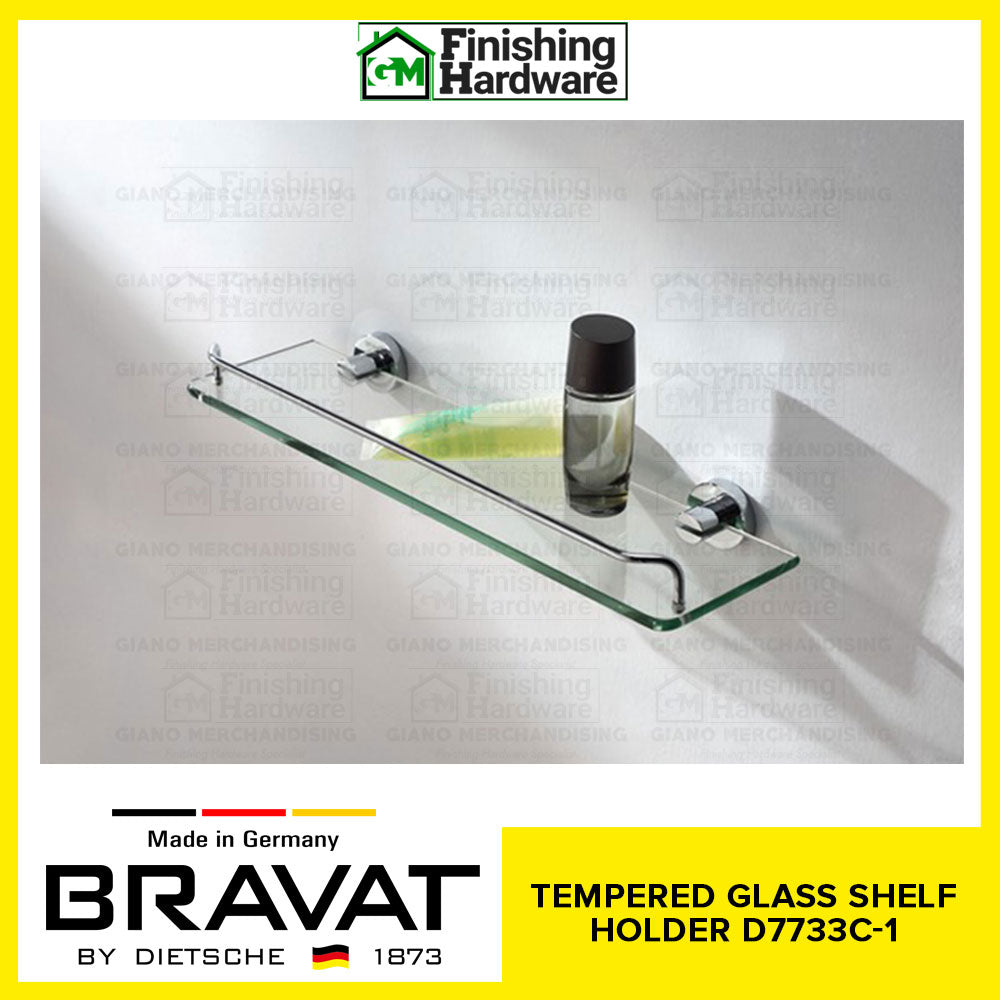 BRAVAT Tempered Glass Shelf Holder D733C-1