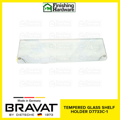 BRAVAT Tempered Glass Shelf Holder D733C-1