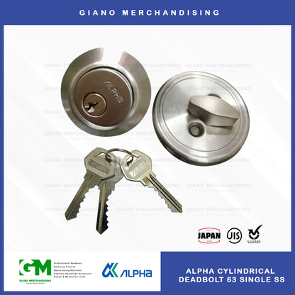 Alpha Cylindrical Deadbolt 63 Single